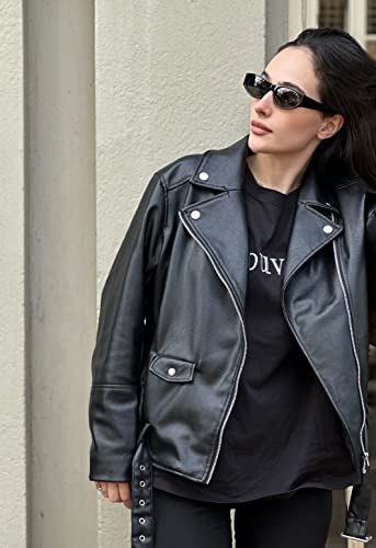 VANLINKER Polarized Retro Small Oval Cat Eye Sunglasses Womens Men Trendy Cateye Shades Narrow Skinny 90s Sunnies VL96833