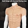 LKYLVEE Combinaison Musculaire en Silicone réaliste Plaque de Poitrine Masculine Faux abdominaux Poitrine pour Le Cosplay,Flesh,50cm #5