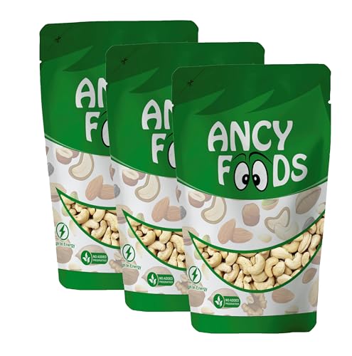 Image of Ancy Foods Dried Fruits Nuts And Seeds (Cashew /Kaju roasted, 600g (3x200g))