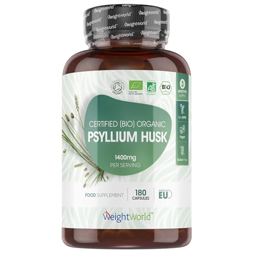 Gélules Psyllium Blond Bio 180 - Source de Fibres, 1400mg