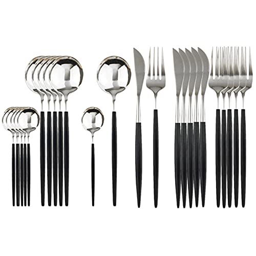 Couverts de mariage noir et argent pour une réception de table chic - 2