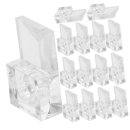 Image of 25 Sets Heavy Duty Mirror Clips Anchors Glass Panel Retainer Hardware for Wardrobe and Bathroom Installation No Drill Required