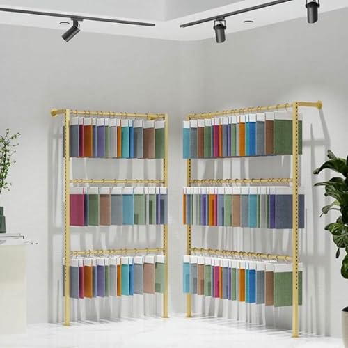 Rack d'affichage de tissu mural avec tige suspendue réglable