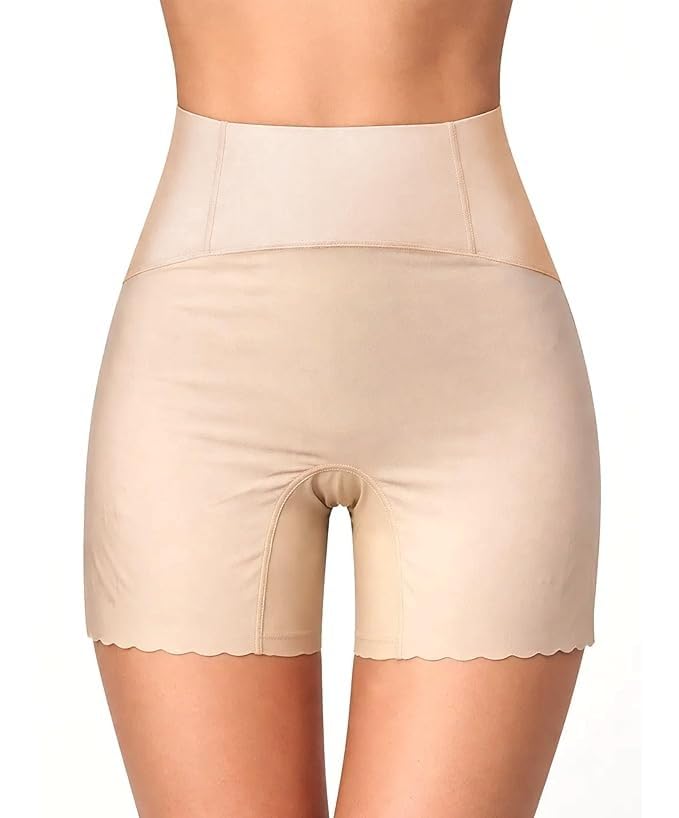 eleg & stilance Women High Waist Seamless Shapewear Shorts | Tummy Control Mid-Thigh Safety Shorts | Anti-Chafing Innerwear | Smooth Under Dress Body Shaper-picture-43