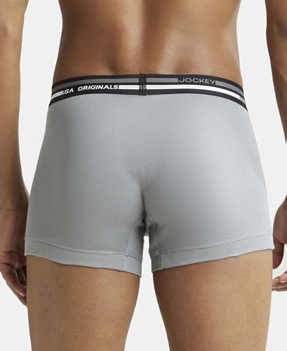 Image of Jockey UI22 Men Super Combed Cotton Rib Trunk with Ultrasoft Waistband