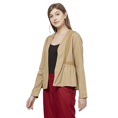 Image of FUSION BEATS Shrugs for Women, Open Neck Printed Shrugs Cardigan, Long Shrugs for Women, Sleeveless Sweater for Women, Overcoat for Women Summer Wear, Bohemian Shrugs for Women, Beach Wear