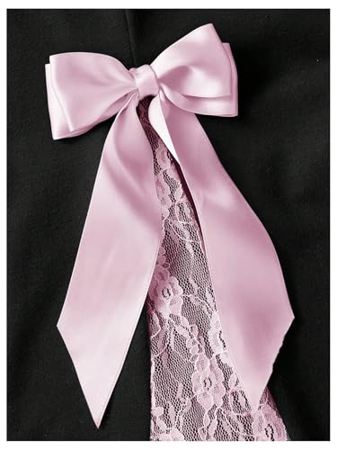 MakeMeChic Women's Plus Size Flare Leg Pants Bow Side Bell Bottom Mesh Lace Pants Y2K Trousers4