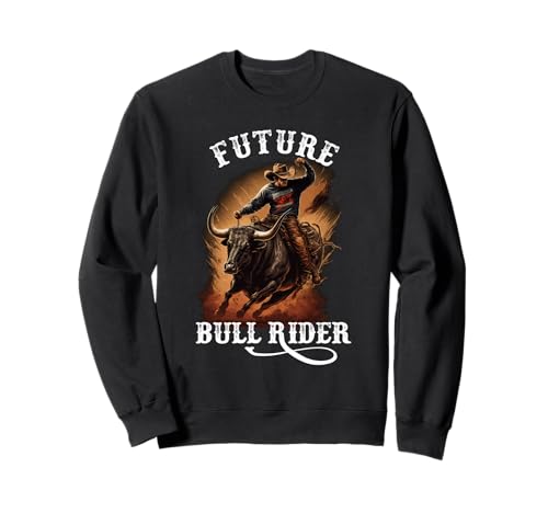 Future Bull Rider niños, Bull Riding Cowboy Rodeo Boy Kids Sudadera