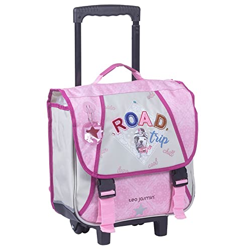 Cartable à roulettes 38 CM Teo Jasmin Racing sac scolaire primaire garcon