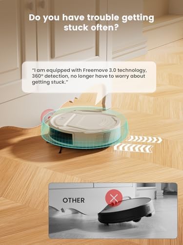 Lefant M210 Pro Robot Vacuum Cleaner, Designed for Pet Owners, Strong Suction with Quiet Cleaning, Slim Robot Vacuum, Automatic Self-Charging Robotic Vacuum, WiFi/App/Alexa Control, Champagne - 4