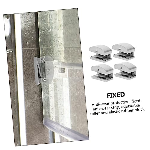 Guide de porte coulissante au sol réglable butée anti vibration pour placard et dressing - 5