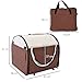 PawHut Hundebox faltbare Hundetransportbox Transportbox für Tier 2 Farben 5 Größen 61x46x51 cm, kaffeebraun-creme