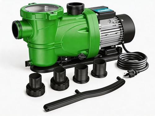 2 HP dual speed pool pump with adapters