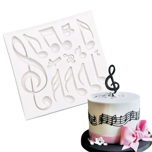 Silicone Molds for Resin Crafts,11.5x11cm 3D Silicone Musical Note Shapes Fondant Cake Chocolate Candy Jello Silicone Decorating Mould Tools