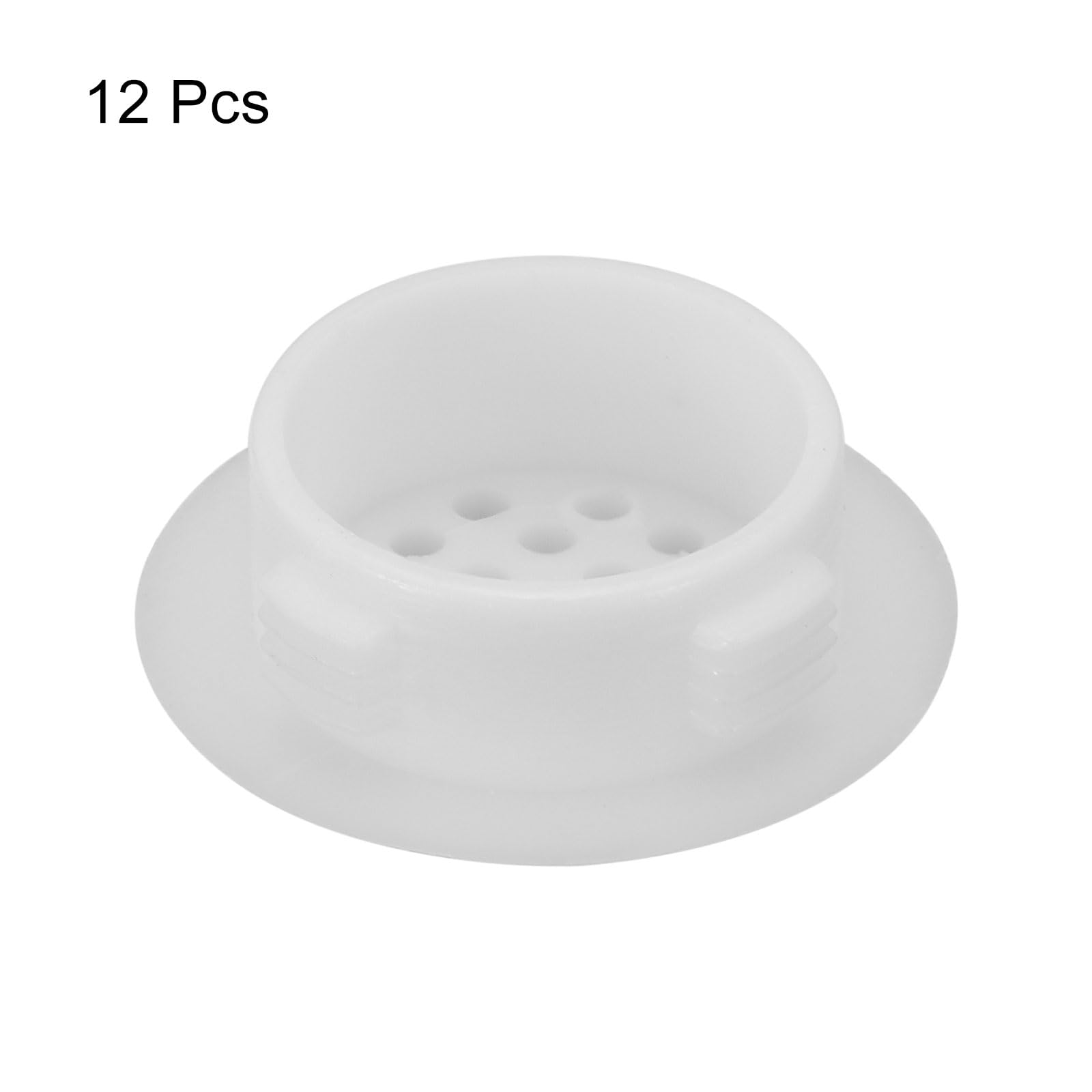 uxcell 25mm(1") Circular Soffit Vent, 12pcs Plastic Circular Air Vents Round Mesh Hole Louver for Kitchen Bathroom Cabinet - Image 3