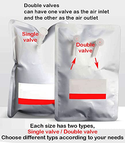 Bolsas de muestreo con válvula de PTFE en aluminio para laboratorios pack de 5 unidades 4