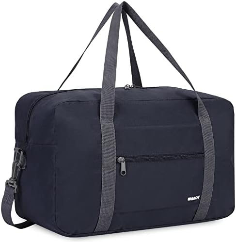 WANDF Small Cabin Bag 40x20x25 for Ryanair Airlines Foldable Underseat Travel Bag Water-Resistant Hand Luggage Holdall Weekend Overnight Bag for Women Men (Mint Green 20L)
