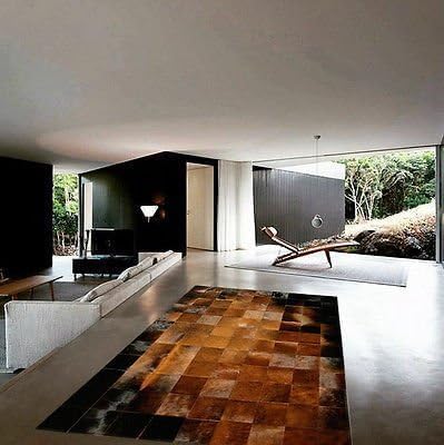 New Cowhide Rug Leather. Animal Skin Patchwork Area Carpet (14 x 8). Cod Tornssols