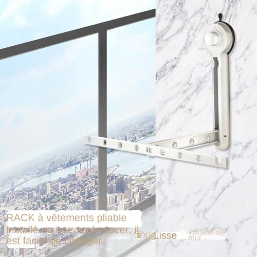 Cintre à ventouse en aluminium brossé robuste et durable - 5
