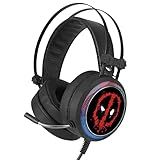 Nuestros auriculares supraaurales con micrófono tienen una conexión por cable USB, con un cable de 2,2 metros, un controlador de altavoz de 57 mm y un efecto de sonido envolvente 7.1 para juegos de PC excelentes.