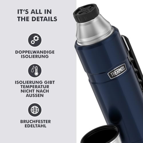 THERMOS STAINLESS KING Thermosflasche 1,20 l, 24 h heiß, midnight blue – Ansicht 4
