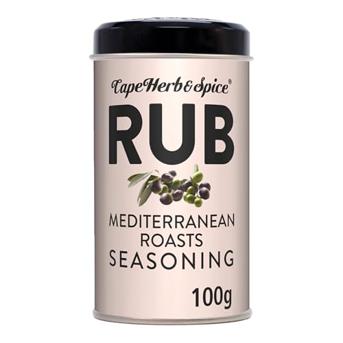 Cape Herb & Spice Rub Mediterranean Roasts Seasoning Condiment Made With Natural Ingredients, 100 g Tin (Pack of 1)