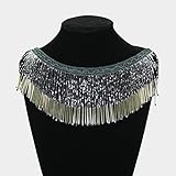 ► Flecos de piedras de material acrílico con cuendas y canutillo de cristal con ancho de 10 Centímetros. Un material de gran belleza. Aportará brillo, movimiento y un delicado sonido. Por sus medidas dará un balance solemne.
