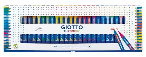 GIOTTO Turbo Pro - Boîte 30 feutres double pointe assortis