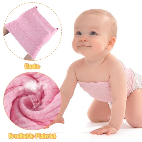Image of Cutecrop Baby Belly Band Elastic Gtube Belt Double Layer Belly Button Cover Cotton Gtube Cover Umbilical Hernias Belt