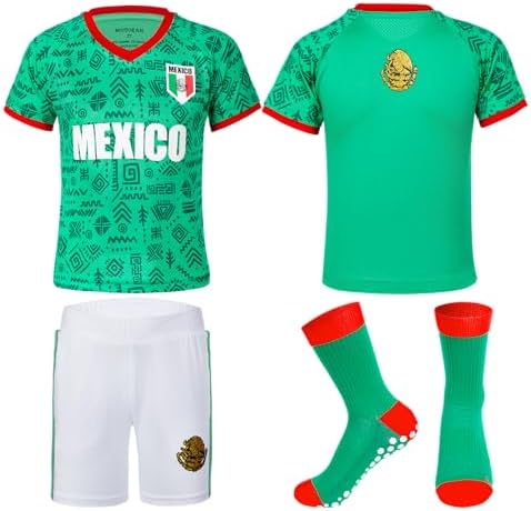 Conjunto unisex de playera de fútbol para niños, camisetas y pant...