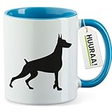 Unico Doberman Tazza con scritta: ogni tazza da caffè è realizzata con un grazioso motivo che la rende un elemento di spicco in ufficio e su ogni tavolo.
