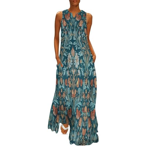 Robe de plage grande taille à fleurs William Morris pour les vacances d'été