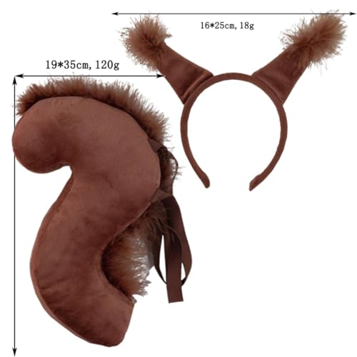 Disfraz infantil de ardilla con diadema y tutú miniatura 5