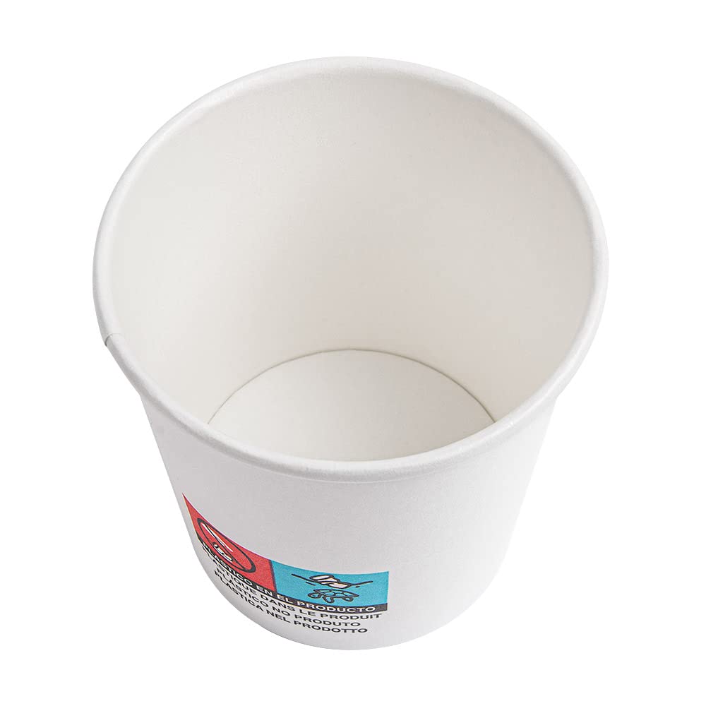 García de Pou 50 unidades - Vasos Bebidas Calientes 1 Pared 120 Ml 230 18 Pe G M2 Ø6,2 4,5X6 Cm Blanco Cartoncillo