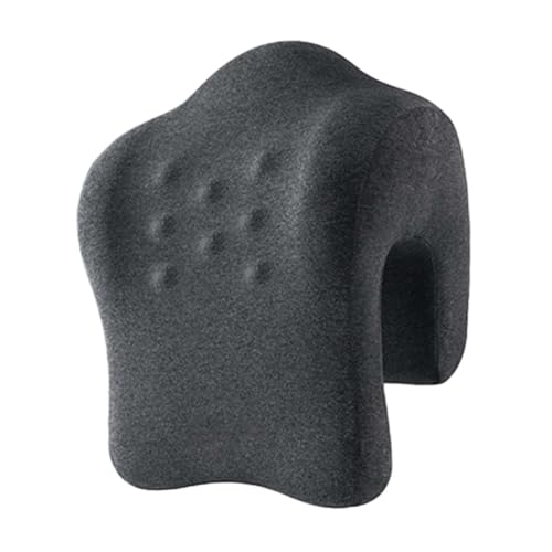 MotiveTech Reposacabezas para Silla de Oficina, Almohada Cervical para Silla, Transpirable, Cómoda, Funda Extraíble, Espuma Viscoelástica, Almohada para El Hogar, Gris Oscuro, Individual