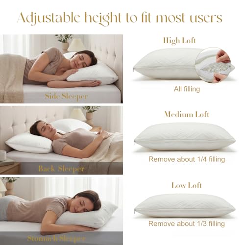 Almohada Memory Foam Queen Ajustable con Fibra miniatura 4