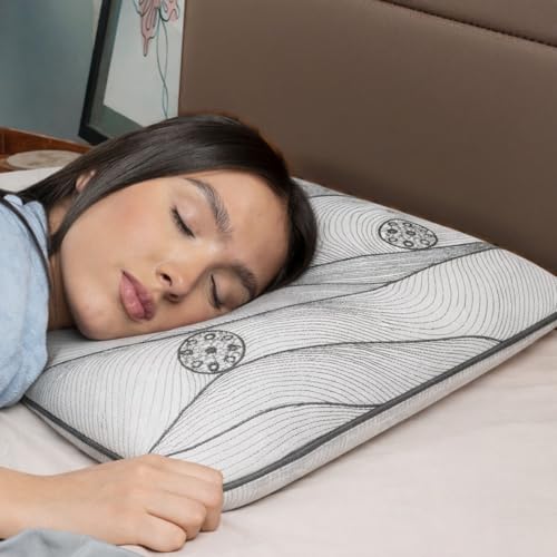 Image of Sove Ultra Slim Memory Foam Pillow | Set of 2 | Size 2.5x23x15 Inch | for Low Height Sleep | Slim Profile | Neck Support Pillow | Lightweight, Portable & Travel Friendly | Thin Pillow