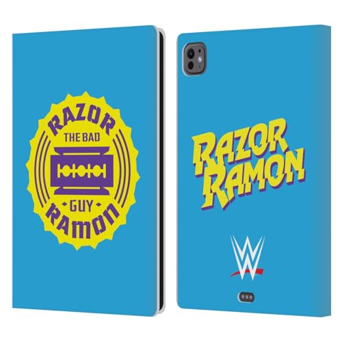 Head Case Designs Officially Licensed WWE Logo Razor Ramon Leather Book Wallet Case Cover Compatible with Apple iPad Pro 11 M4 2024