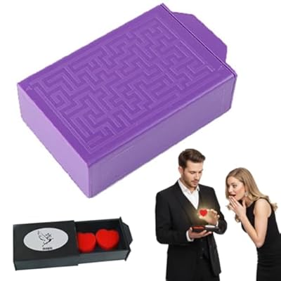 Caja de cajón de trucos mágicos, caja mágica para magos, ilusiones de calle, trucos, accesorios de mentalismo, caja mágica para el día de San Valentín para trucos de aparición y desaparición (morado) | Ya disponible en tu tienda friki favorita! En mundofriki.es!