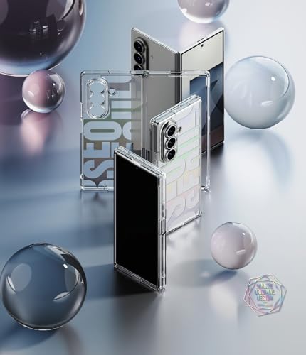 Image of Ringke Fusion Design Compatible with Samsung Galaxy Z Fold 7 Case [Scratch Resistant] Slim Transparent Protective Back Cover with Shockproof Bumper- Seoul