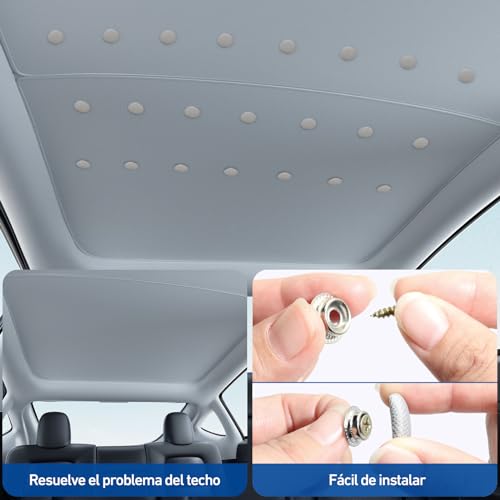 Chinchetas Techo Coche, Techo Coche Despegado, 65 Piezas Kit Reparacion Techo Coche, Reparar Techo Caido Coche para Todos Los Techos Coches Fijos, Botón de Reparación de Techo de Auto - imagen 4