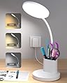 Sailstar Small Desk Lamp, LED Desk Lamps for Home Office, Eye-Caring Study Desk Light for Kids, Touch, 3 Lighting Modes, Adjust Brightness, 800LM, 360°Gooseneck Desk Lamp for College Dorm Room, White