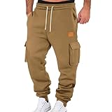 Genérico Pantalon Cargo Hombre Pantalón De Trabajo Hombre Jogger Montaña De Vestir Deporte Simple Ropa Invierno Casual 2#Camello L