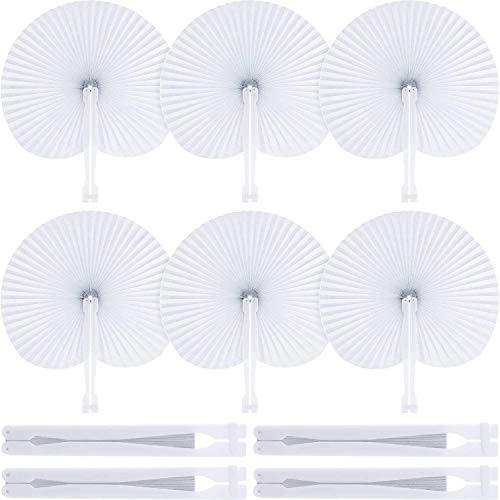Icelus 60 Pai pai blancos de plástico y papel. Abanicos pai pai