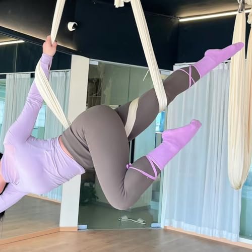 Pilates Socks with Grips for Women Straps Cute Yoga Non Slip Gym Athletic Socks 2 Pairs3