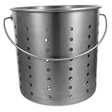 Amosfun Edelstahl Dämpfeinsatz und Siebkorb Langlebiger Lochkorb für Kochtopf und Truthahn Fritteuse Vielseitig für Gemüse Dämpfen Abtropfen und Frittieren Rostfrei Kompakt und