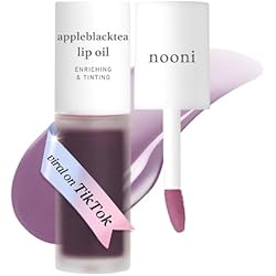 NOONI Korean Lip Oil - Appleblacktea | Long-Lasting, Moisturizing, Plumping, Revitalizing for Dry Lips, Waterproof, No Peel Off, Hydrating Lip Stain, Stocking Stuffers, Teen Girl Gifts, 0.12 FL Oz