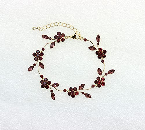 Image of Faship Gorgeous Rhinestone Crystal Floral Necklace Earrings Set
