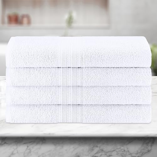 Serviettes de bain légères lot de 4 pour douche et invités