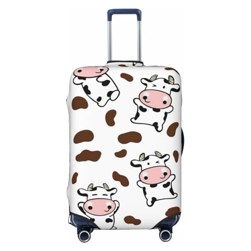 Cow Print Luggage Cover, Protective Washable Suitcase Cover - Travel High Elastic Fibers Suitcase Protector Fits Large